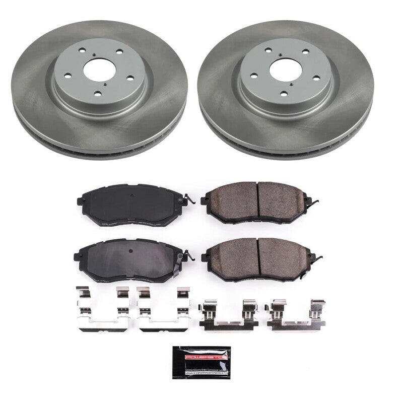 Power Stop 15-21 Subaru WRX Front Semi-Coated Rotor Kit Brake Kits - Performance Blank PowerStop