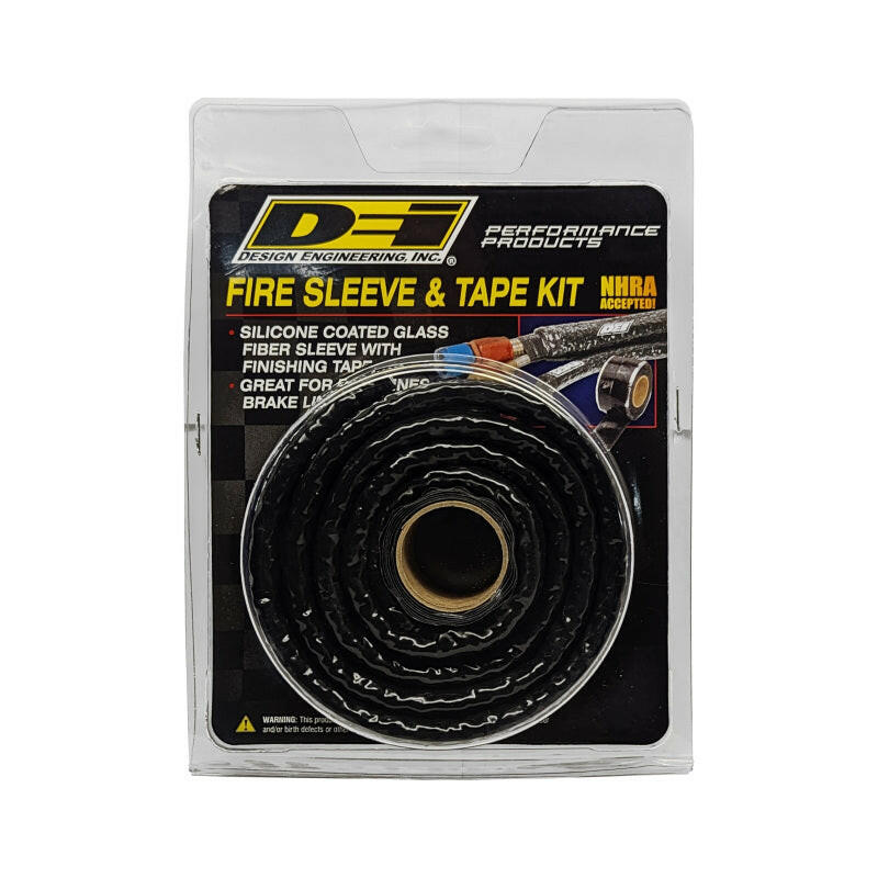 DEI Fire Sleeve and Tape Kit 3/8in I.D. x 3ft Thermal Sleeves DEI