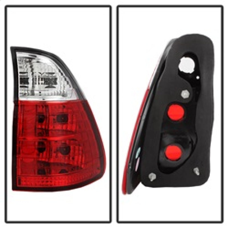 Spyder BMW E53 X5 00-06 4PCS Euro Style Tail Lights- Red Clear ALT-YD-BE5300-RC Tail Lights SPYDER
