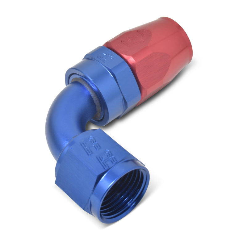 Russell Performance -10 AN Red/Blue 90 Degree Full Flow Hose End Fittings Russell