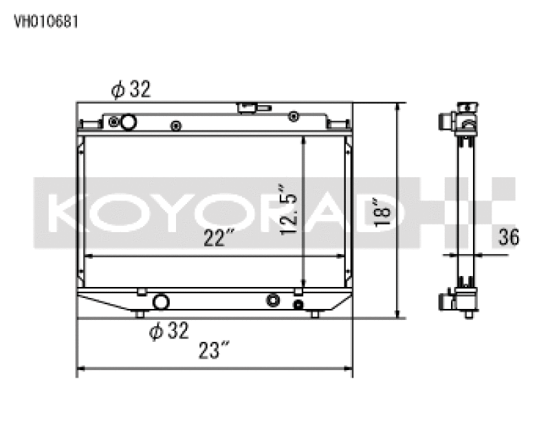 Koyo 84-87 Toyota Corolla RWD w/ 3SGE BEAMS 2.0L Engine Swap Manual Radiator Radiators Koyo