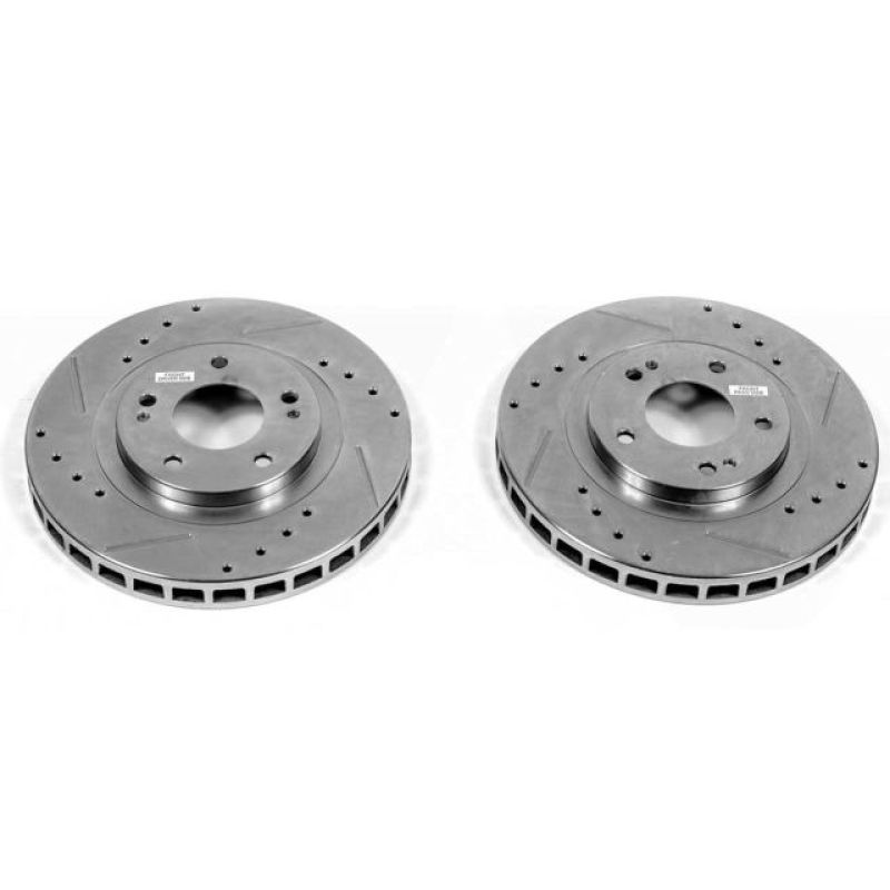 Power Stop 91-93 Dodge Stealth Front Evolution Drilled & Slotted Rotors - Pair Brake Rotors - Slot & Drilled PowerStop