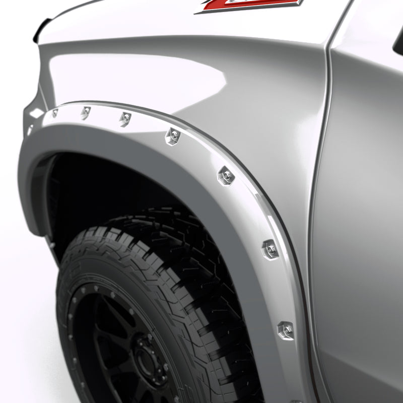 EGR 2019 Chevy 1500 Color Match Style Fender Flare - Set - Switchblade Silver Fender Flares EGR