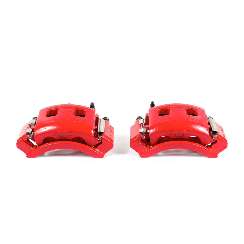 Power Stop 98-02 Dodge Ram 1500 Van Front Red Calipers w/Brackets - Pair Brake Calipers - Perf PowerStop