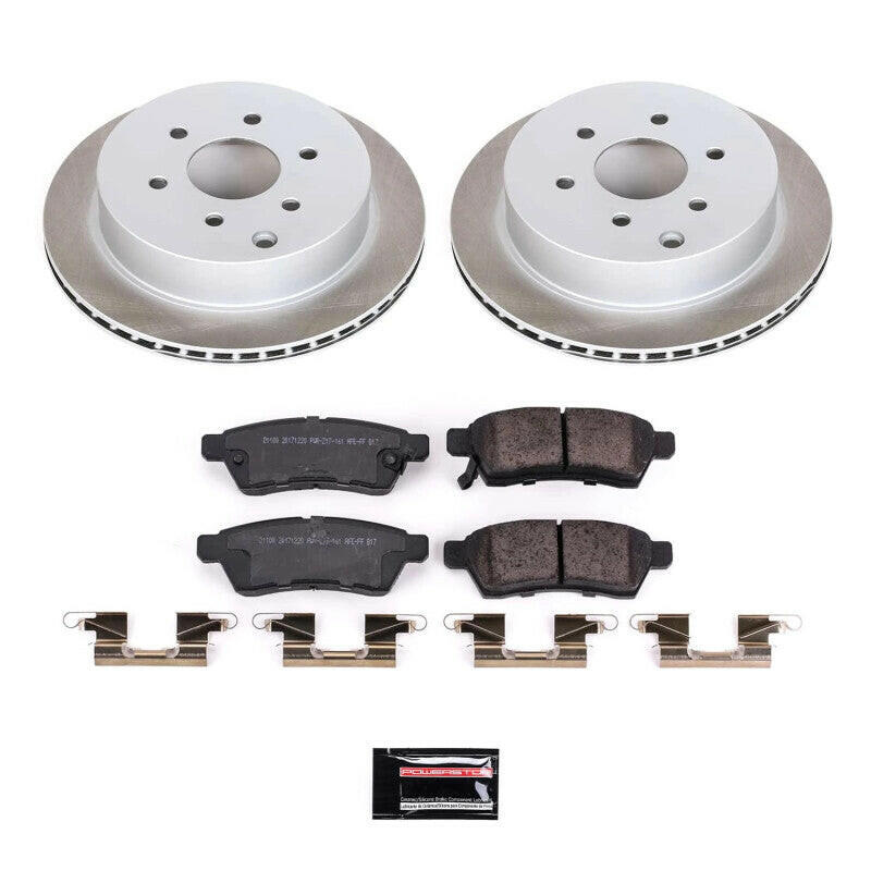 Power Stop 09-12 Suzuki Equator Rear Semi-Coated Rotor Kit Brake Kits - Performance Blank PowerStop
