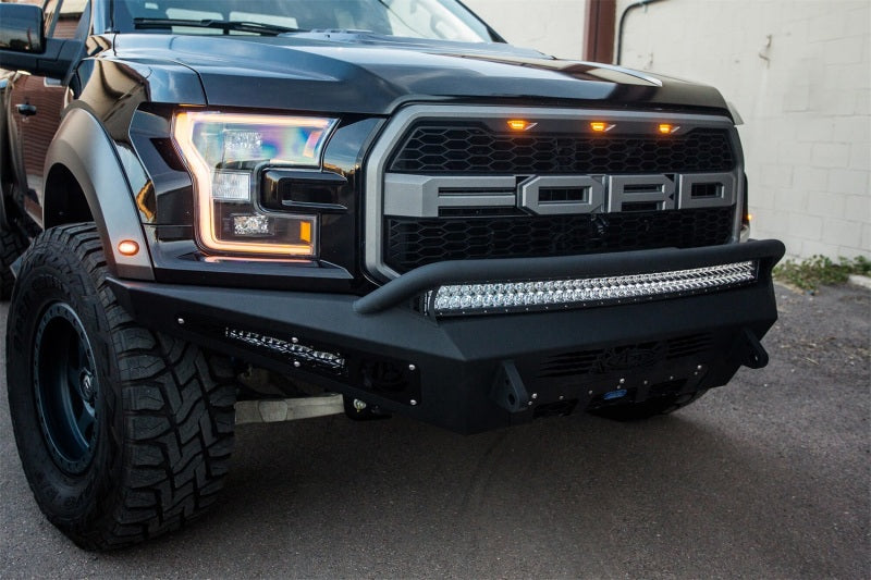Addictive Desert Designs 17-18 Ford F-150 Raptor HoneyBadger Front Bumper Bumpers - Steel Addictive Desert Designs
