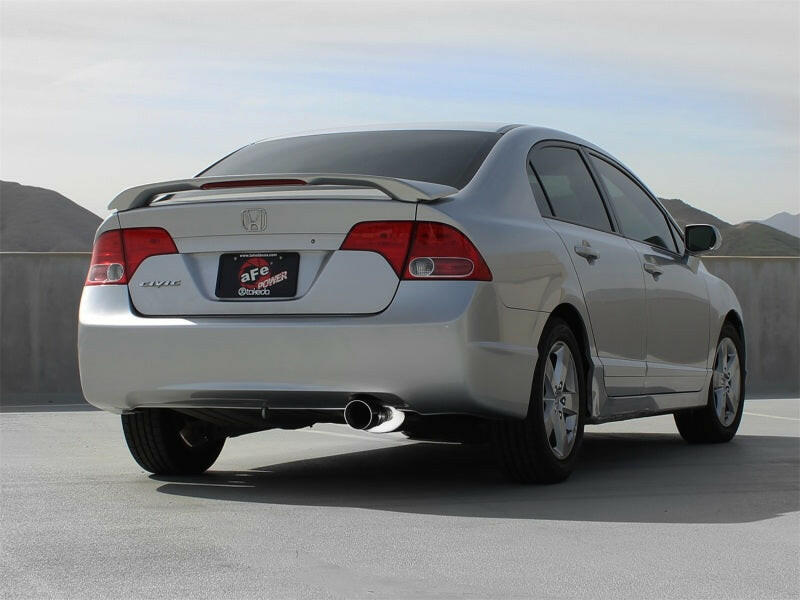 aFe Takeda Exhaust 2.5in Dia 304SS Axle-Back w/Polished Tip 06-11 Honda Civic EX Sedan L4 1.8L Axle Back aFe