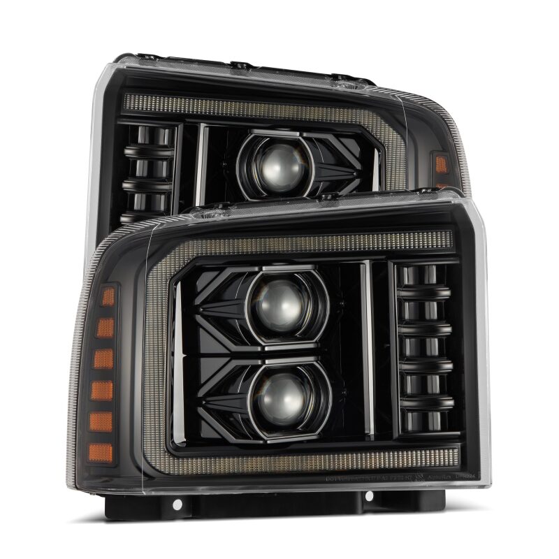 AlphaRex 05-07 Ford Super Duty/Excursion LUXX-Series LED Projector Headlights - Alpha-Black Headlights AlphaRex