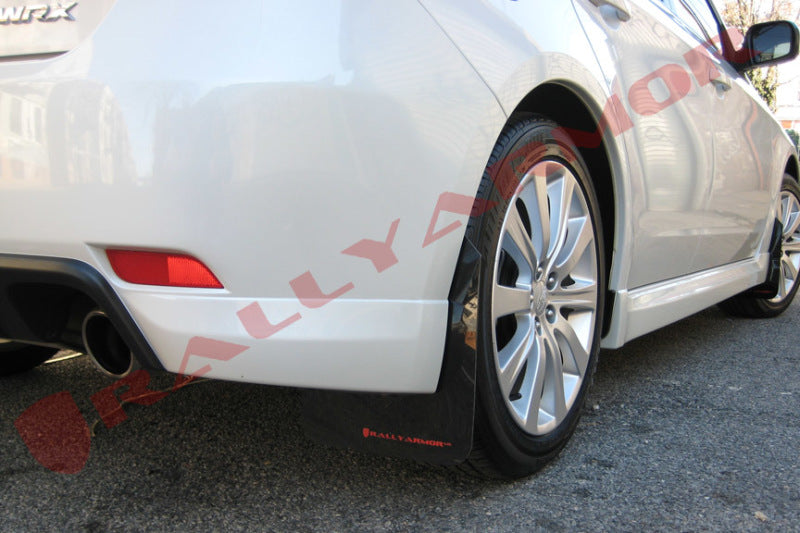 Rally Armor 08-10 Subaru WRX / 08-11 Impreza 2.5i (Hatch/Sedan) Black UR Mud Flap w/Red Logo Mud Flaps Rally Armor