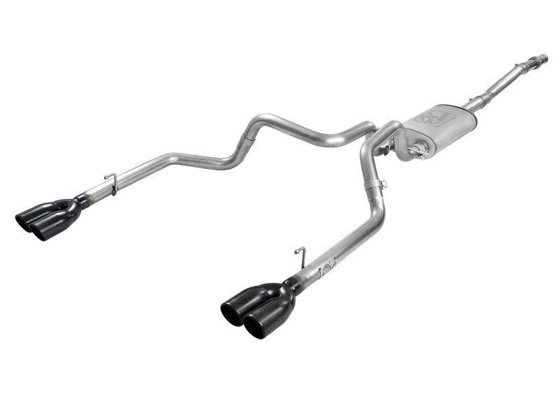 aFe Vulcan Series 3in-2-1/2in 304 SS Cat-Back 2019 GM Silverado / Sierra 1500 V8-5.3L w/ Black Tips Catback aFe