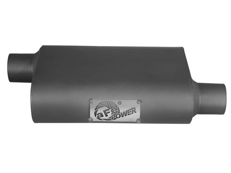 aFe Scorpion Replacement Alum Steel Muffler 2-1/2in In/Out Baffled Offset/Offset 13inL x10inW x4inH Catback aFe