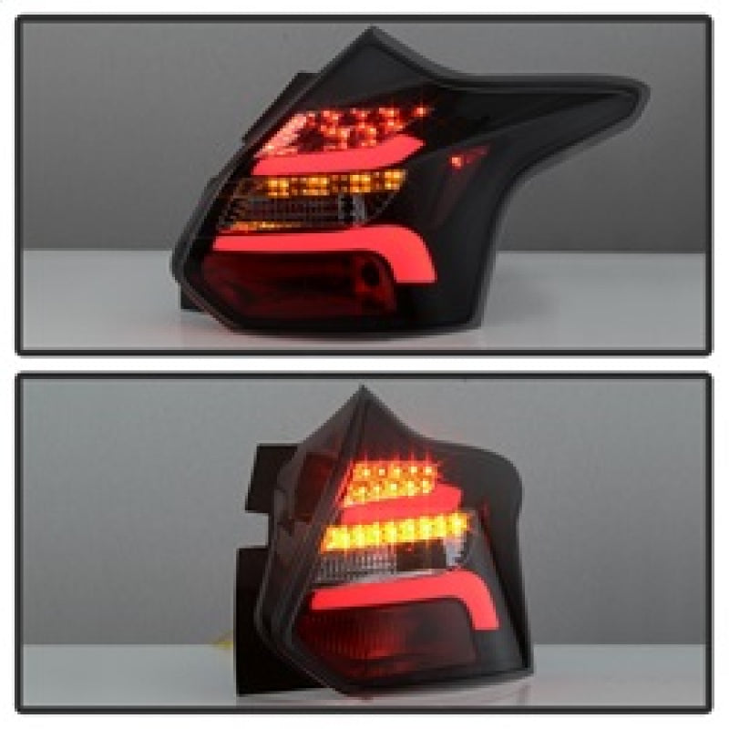 Spyder 12-14 Ford Focus 5DR LED Tail Lights - Black Smoke (ALT-YD-FF12-LED-BSM) Tail Lights SPYDER