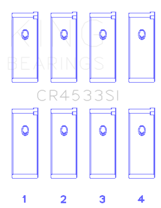King Engine Bearings Nissan QR25DE DOHC 16 Valves Rod Bearing Set - Size STD Bearings King Engine Bearings
