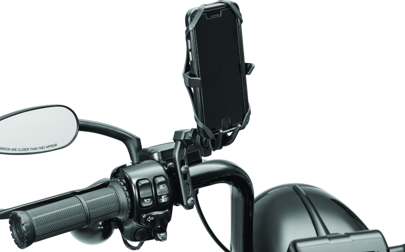 Kuryakyn Free-Flex Device Holder Perch Mount Black Phone Holders Kuryakyn