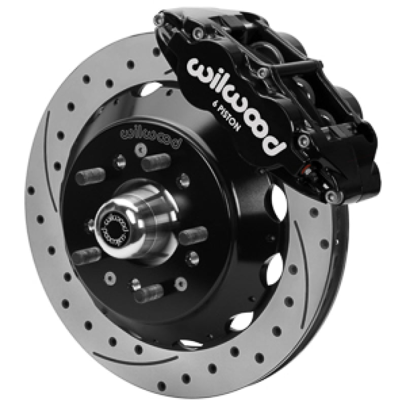 Wilwood Forged 6 Piston Superlite Caliper, GT 48 Vane Spec37 Drilled & Slotted Rotor - 12.88x1.25 Big Brake Kits Wilwood