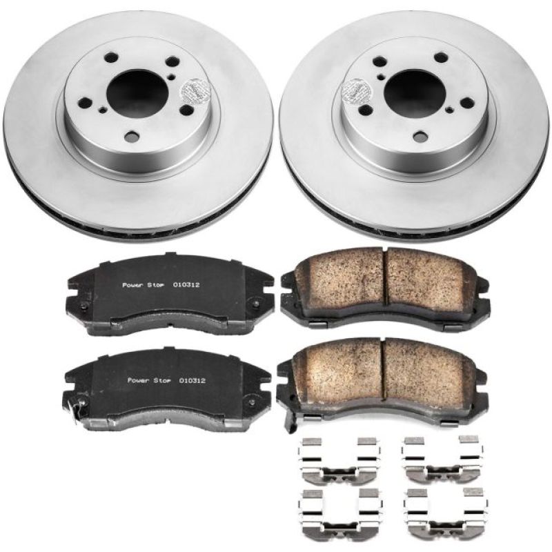 Power Stop 93-96 Subaru Impreza Front Z17 Evolution Geomet Coated Brake Kit Brake Kits - Performance Blank PowerStop