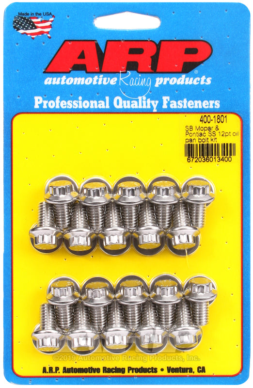 ARP SB Mopar and Pontiac SS 12pt Oil Pan Bolt Kit Hardware Kits - Other ARP