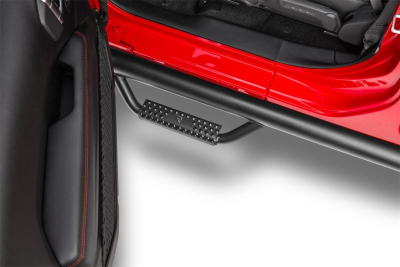 N-Fab Nerf Step 2018 Jeep Wrangler JL SUV 4 Door- Tex. Black - W2W - 3in Side Steps N-Fab
