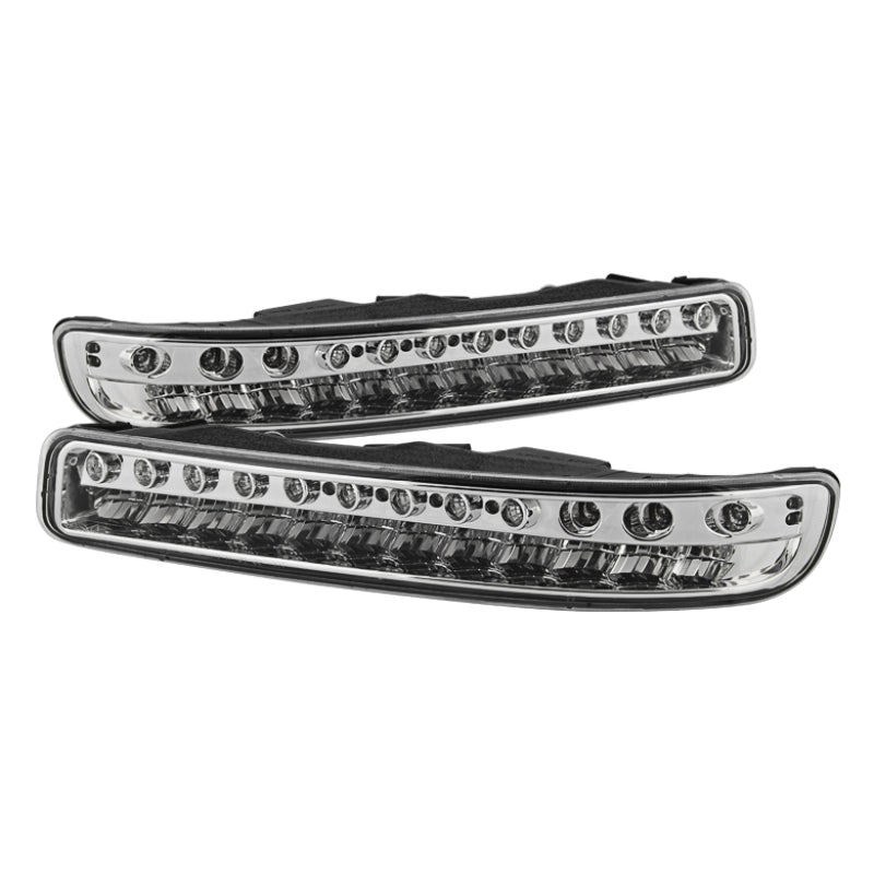 xTune GMC Sierra 99-06 Full LED Bumper Lights Chrome CBL-JH-GS99-LED-C Sidemarkers & Indicators SPYDER