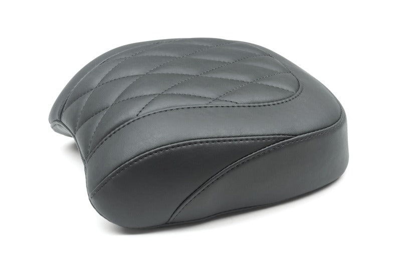 Mustang 18-21 Harley Fat Bob Wide Tripper Passenger Seat Diamond Stitch - Black Passenger Motorcycle Seats Mustang Motorcycle