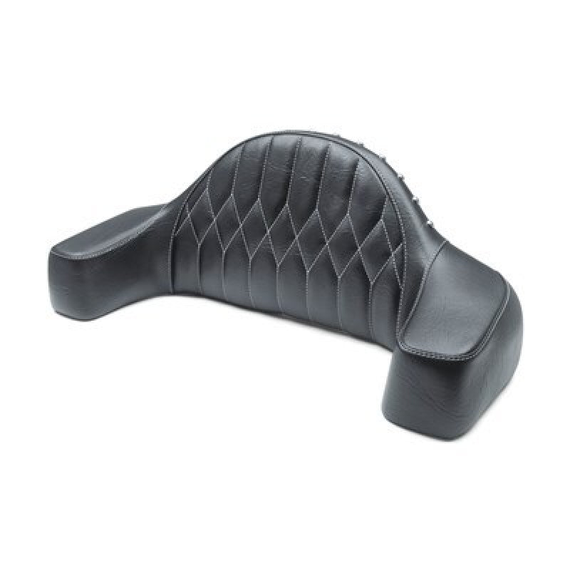 Mustang 14-21 Indian Chieftain,Chief,Dk Horse,Roadmaster,Vint Pass Backrest w/Diam Stitch - Black Backrests Mustang Motorcycle