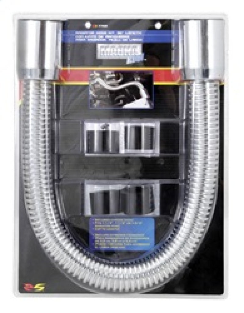 Spectre Magna Kool Radiator Hose Kit 30in W/Chrome End Covers Hoses Spectre