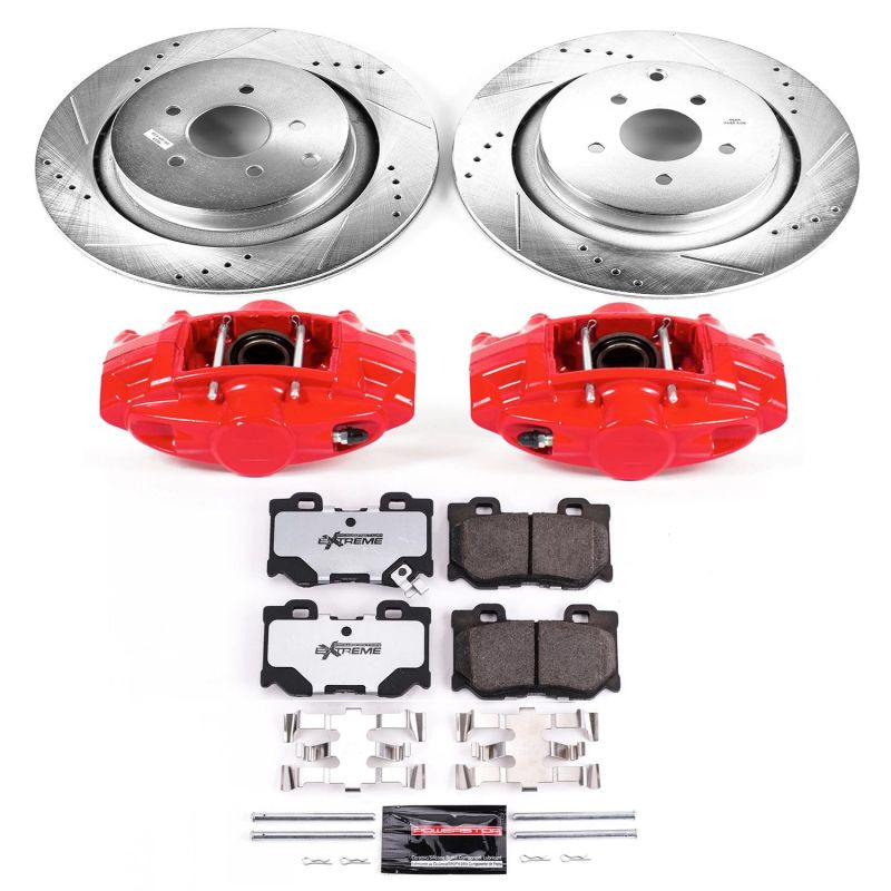 Power Stop 09-13 Infiniti FX50 Rear Z26 Street Warrior Brake Kit w/Calipers Brake Kits - Performance D&S PowerStop