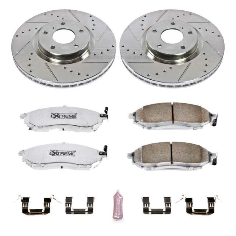 Power Stop 08-12 Infiniti EX35 Front Z26 Street Warrior Brake Kit Brake Kits - Performance D&S PowerStop