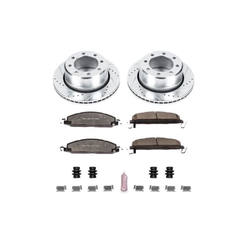 Power Stop 11-12 Ram 3500 Rear Z36 Truck & Tow Brake Kit Brake Rotors - Slot & Drilled PowerStop