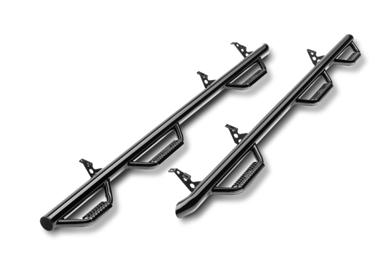 N-Fab Nerf Step 06-09 Dodge Ram 1500/2500/3500 Mega Cab 6.4ft Bed - Gloss Black - Bed Access - 3in Side Steps N-Fab