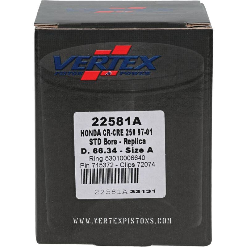 Vertex Piston 97-01 Honda CR 250 R 250cc Cast Replica Piston Kit Piston Sets - Powersports Vertex Pistons