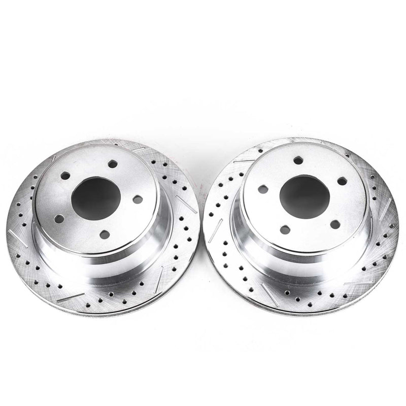 Power Stop 97-05 Chevrolet Blazer Rear Evolution Drilled & Slotted Rotors - Pair Brake Rotors - Slot & Drilled PowerStop