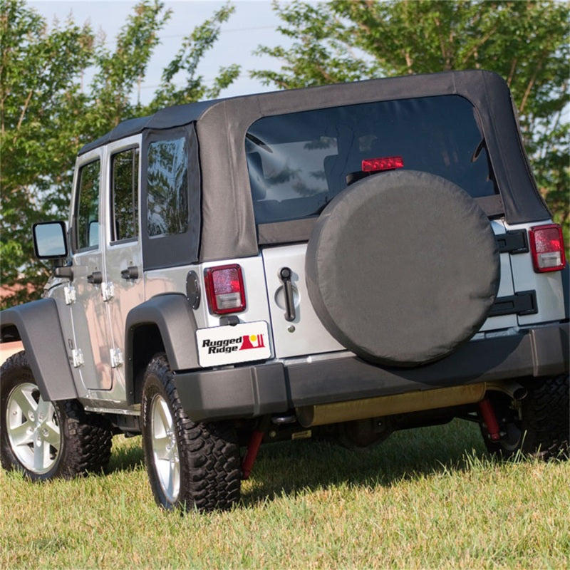 Rugged Ridge 35-36 Inch Tire Cover Black Diamond Car Covers Rugged Ridge