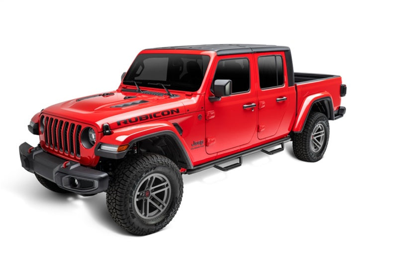 N-Fab Nerf Step 2019 Jeep Wrangler JT 4DR Truck Full Length - Tex. Black - 3in Side Steps N-Fab