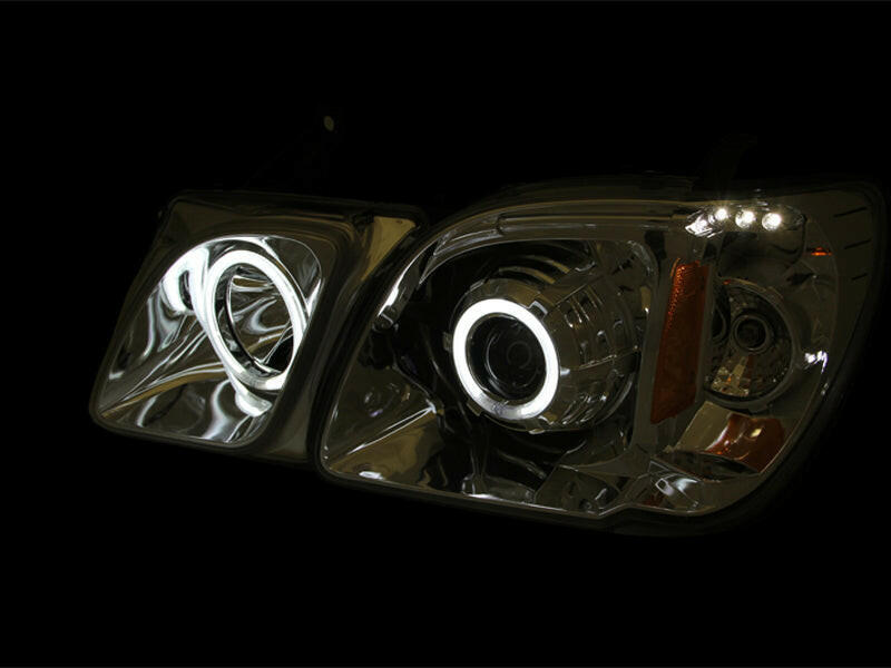ANZO 1998-2007 Lexus Lx470 Projector Headlights w/ Halo Black (CCFL) Headlights ANZO