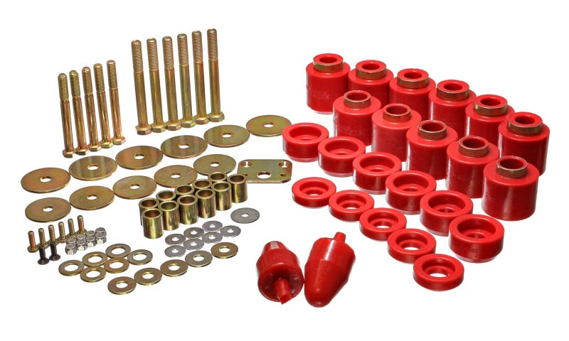 Energy Suspension 1in Body Lift Kit - Red Bushing Kits Energy Suspension
