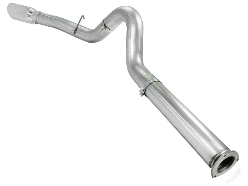 aFe Atlas 5in DPF-Back Aluminized Steel Exh Sys, Ford Diesel Trucks 11-14 v8-6.7L (td) Polished tip DPF Back aFe