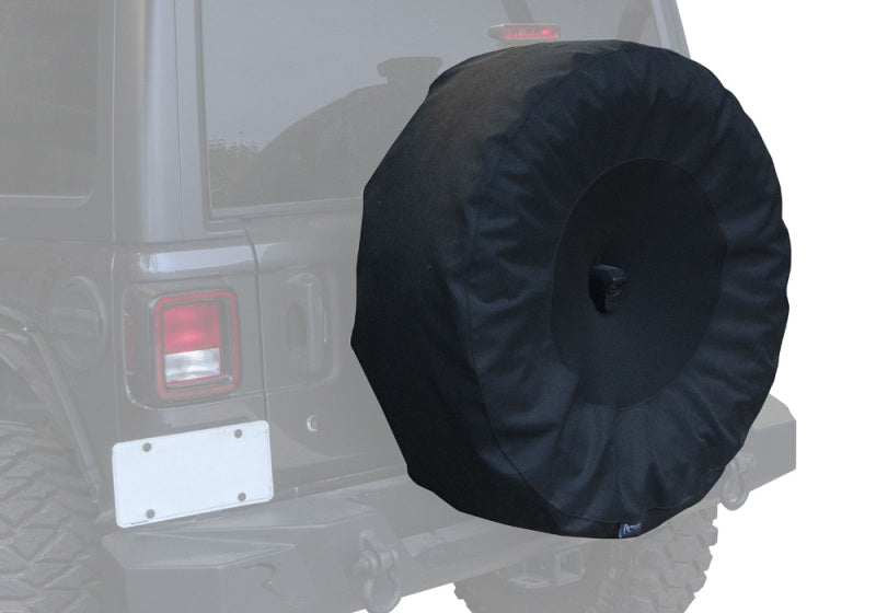 Rampage 2018-2019 Jeep Wrangler(JL) Sport 2-Door Tire Cover w/Cam Slot 33in -35in - Black Car Covers Rampage