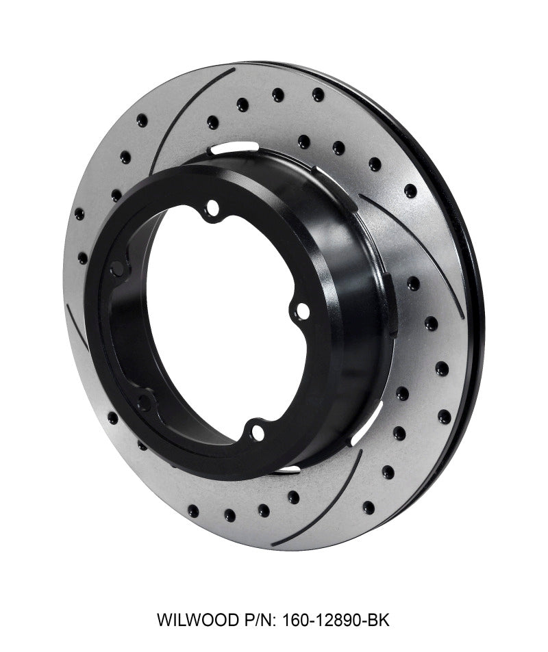 Wilwood Rotor-1.91in Offset-SRP-BLK-Drill-RH 12.19 x .810 - 5 x 5.75in Floater Brake Rotors - 2 Piece Wilwood