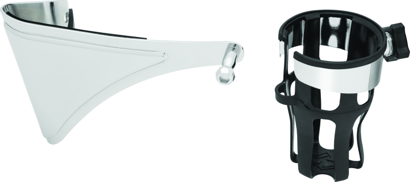 Kuryakyn Reflex Drink Holder Right Side HD Touring Passenger Mount 14 and Up Chrome Cup Holders Kuryakyn