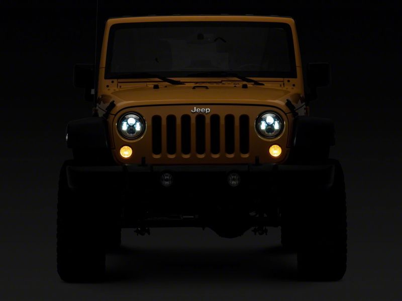 Raxiom 07-18 Jeep Wrangler JK 7-In LED Headlights- Chrome Housing (Clear Lens) Headlights Raxiom