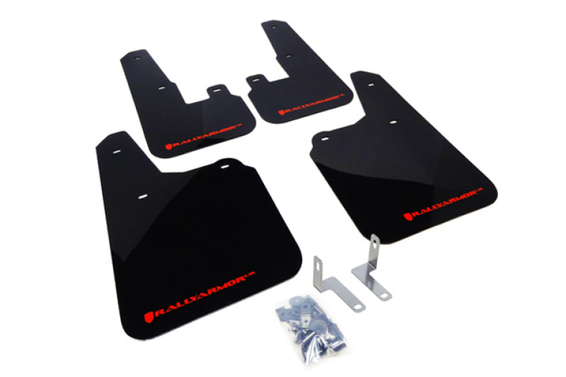 Rally Armor 10-14 Subaru Outback Black UR Mud Flap w/ Red Logo Mud Flaps Rally Armor