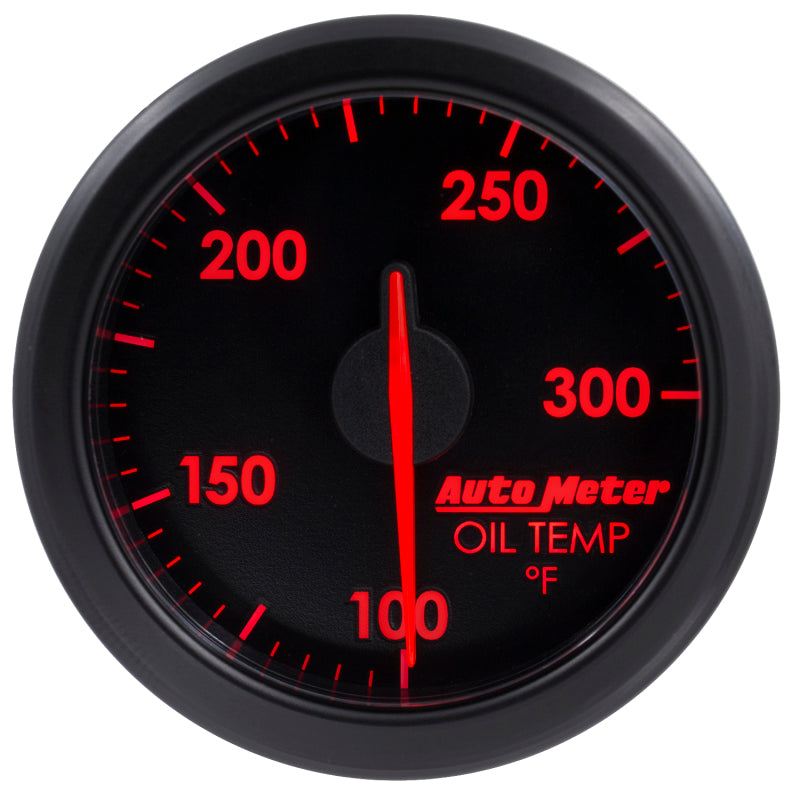 Autometer Airdrive 2-1/6in Oil Temp Gauge 100-300 Degrees F - Black Gauges AutoMeter
