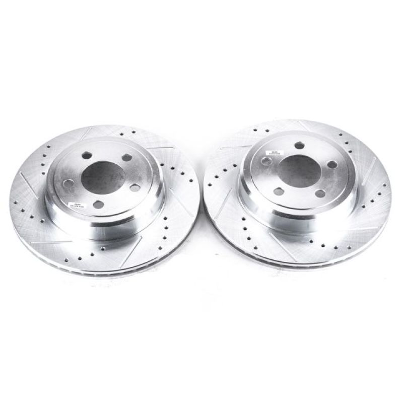 Power Stop 05-19 Chrysler 300 Rear Evolution Drilled & Slotted Rotors - Pair Brake Rotors - Slot & Drilled PowerStop