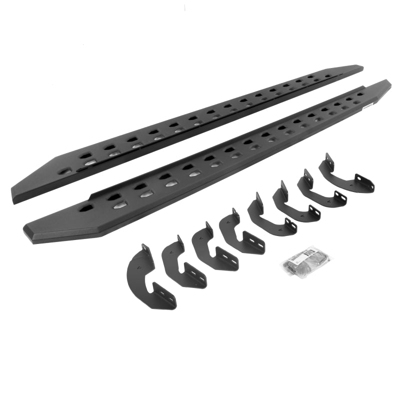 Go Rhino 07-21 Toyota Tundra Crew Max 4DR RB20 Slim Running Boards Kit (Incl. Brackets) - Tex. Blk Running Boards Go Rhino