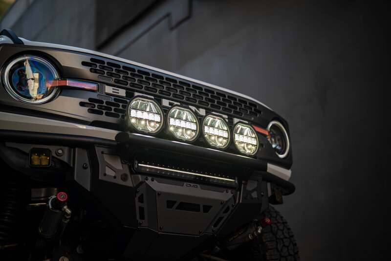 DV8 Offroad 7in Halo Elite Round Light w/ Accent Halo - White/Amber Light Bars & Cubes DV8 Offroad