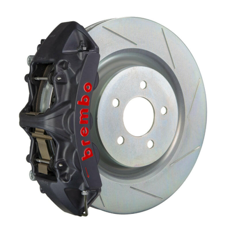 Brembo 10-15 Camaro V6 Front GTS BBK 6 Piston Cast 355x32 1pc Rotor Slotted Type-1-Black HA Brake Kits - Performance Slot Brembo