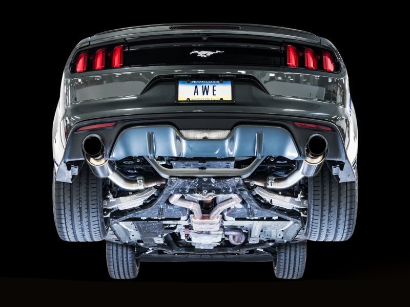 AWE Tuning S550 Mustang EcoBoost Axle-back Exhaust - Touring Edition (Diamond Black Tips) Axle Back AWE Tuning
