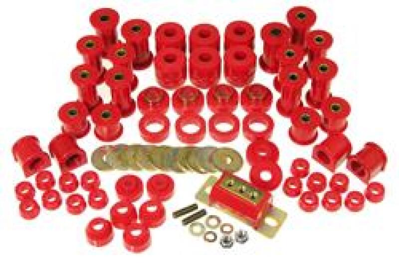 Prothane 87-96 Jeep Wrangler Total Kit - Red Bushings - Full Vehicle Kits Prothane