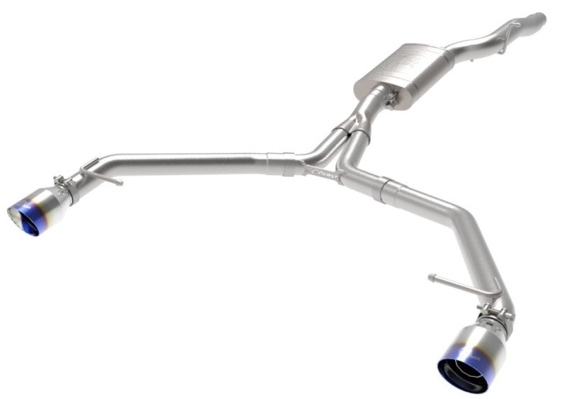 aFe MACH Force-Xp 13-16 Audi Allroad L4 SS Axle-Back Exhaust w/ Blue Flame Tips Axle Back aFe